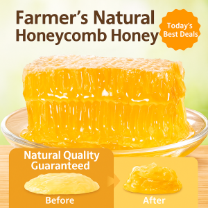 น้ำผึ้งรวงผึ้งบริสุทธิ์จากธรรมชาติ น้ำผึ้งจากรวงผึ้งที่เก็บเกี่ยวด้วยมือจากภูเขา น้ำผึ้งจากฟาร์ม น้ำผึ้งธรรมชาติจากรวงผึ้ง ขนมขบเคี้ยว蜂巢蜜
