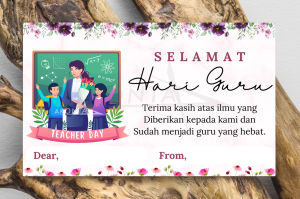 (TERMURAH) Kartu Ucapan Hari Guru / Teachers Day Card/ Kartu Ucapan Guru / Kartu Ucapan Custom / Kartu Ucapan Terima Kasih / Kartu Ucapan Terima Kasih Hari Guru