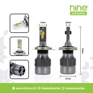 Lampu Utama Mobil H4 H7 Sorot Laser 36 Watt Extreme Bright Waterproof Super Terang V9 - LUXIMOS