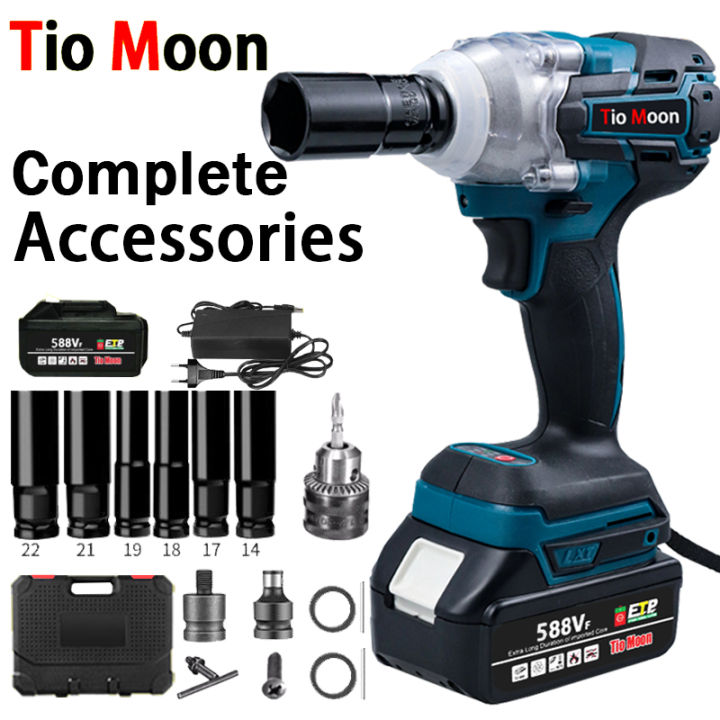 Brushless Cordless Electric Impact Wrench 21V Rechargeable Wrench