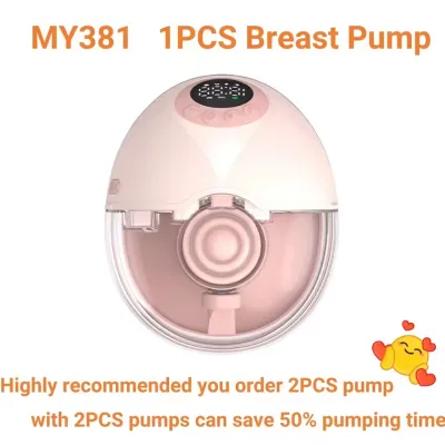 【24 hours delivery】Wearable Electric Breast Milk Pump Handsfree BPA Free Low Noise Intelligent Sucking Milk With 19/24MM Flange Breastfeeding Pump