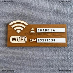 [COD] zhangyuqing 1pc Rustic Wooden WiFi Password Sign Vintage Wall-Mounted Wireless Network Indicator Plaque Multi-Purpose Home Decor Accessory