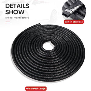 AUTOFun 5M 10M Pelindung Tepi Strip Pintu Dilindungi Lapisan Pintu Mobil Trim Segel Pelindung Strip Pengaman Universal Car Door Edge Scratch Protector