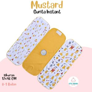 3 Pcs Gurita Perekat Instant Bayi 0-3 Bulan Warna Mustard Chiyoko