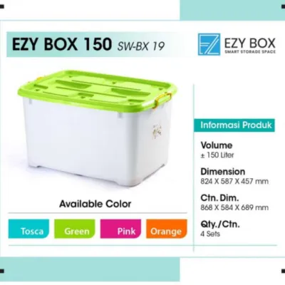 Kontainer Box 150/130/95/82/180/160/140/100/ Liter Paketan Serbaguna Kotak Penyimpan Besar Murah