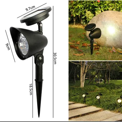 Keranixy Raya Decoration Solar Light Outdoor Waterproof Spotlight Garden Landscape LED Lawn Pathway Lamp Solar Spotlight
