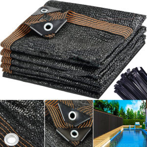 Jaring Penahan Matahari Luar Ruangan Paranet 90% Sunshade Net Terpal Jaring Naungan Angin Anti-uv Penahan Sinar Matahari Untuk Berkebun Mobil Tabir Suryahalaman Kanopi Tenda Musim Panas Naungan Teras