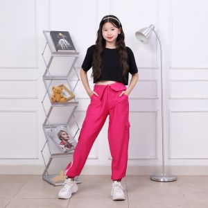 Celana Jogger Anak Perempuan Umur 8-15 Tahun