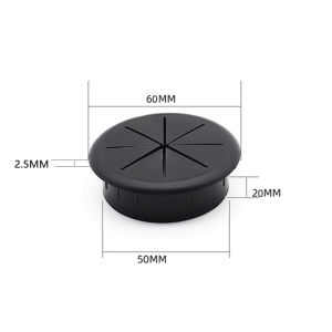 10pcs 50/60mm Office Desk Cord Grommet Desk Cable Hole Cover Desk Wire Outlet Threading Box