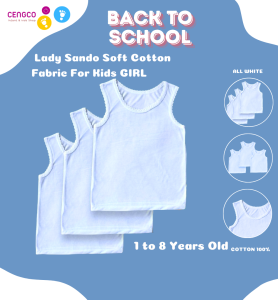 3 Pcs Single Sando Blouse Camisole for Girls Newborn to Toddler Kids Cotton Tops MuscleTees 1-8 Years Old
