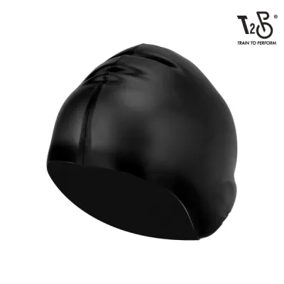 T2P Swim Cap High Elasticity Adult Silicone Swimming Cap Unisex Swimming Liner Waterproof Long Hair