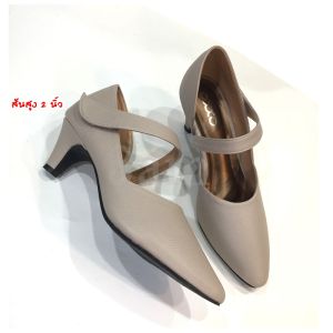 [ส่งเร็วพิเศษ!] 8am รองเท้าคัทชูส้นสูง รองเท้าแฟชั่น ใส่ทำงาน หนังpuนุ่ม พี้นนิ่ม พร้อมสายคาดหลังเท้าปรับระดับได้ มีไซส์ใหญ่ SM3328