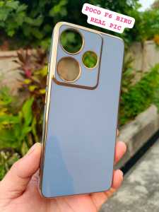 Case Xiaomi Poco F6 Silikon Plating List Gold Crom Tali Lanyard Ring Soft Casing Handphone