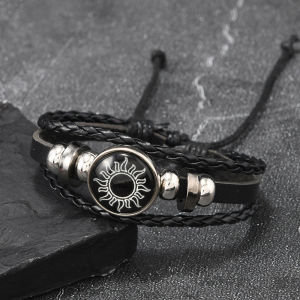 สร้อยข้อมือผู้หญิง แสงนุ่มนวล วันและเดือน หนัง ปรับได้ เอกลักษณ์ ระดับไฮเอนด์ มีเอกลักษณ์