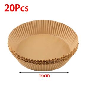 OKKFINE 20/50/100Pcs Non-Stick Air Fryer Paper Waterproof Disposable Baking Liner  Oil Proof Frying Paper for Steamer Muffin Cupcake