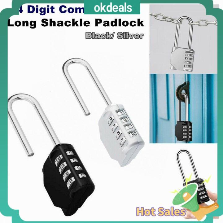1pcs 4-digit combination padlock Number Combination Pad Lock Long