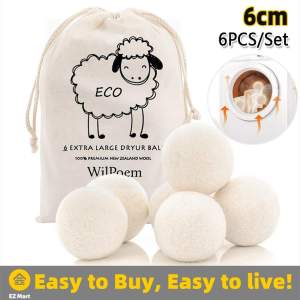 【Fast Shipping】 Reusable Wool Dryer Balls Softener Laundry Home Washing 6cm Fleece Dry Kit Ball Useful Washing Machine Accessories HXT-Wool-Dryer-Ball-Kit