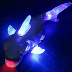 YOUSHI TOP có âm thanh Đồ chơi cá mập lắc lư Ánh sáng Nhựa Đồ chơi cá mập tương tác bò Trang trí bàn làm việc Linh hoạt Đồ chơi cá lắc lư Trẻ em