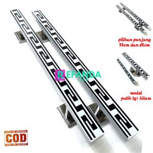 gagang tarikan handle pintu rumah pilihan panjang 33cm dan 45cm bahan stainless steel anti karat untuk pintu depan dan kamar model putih hitam