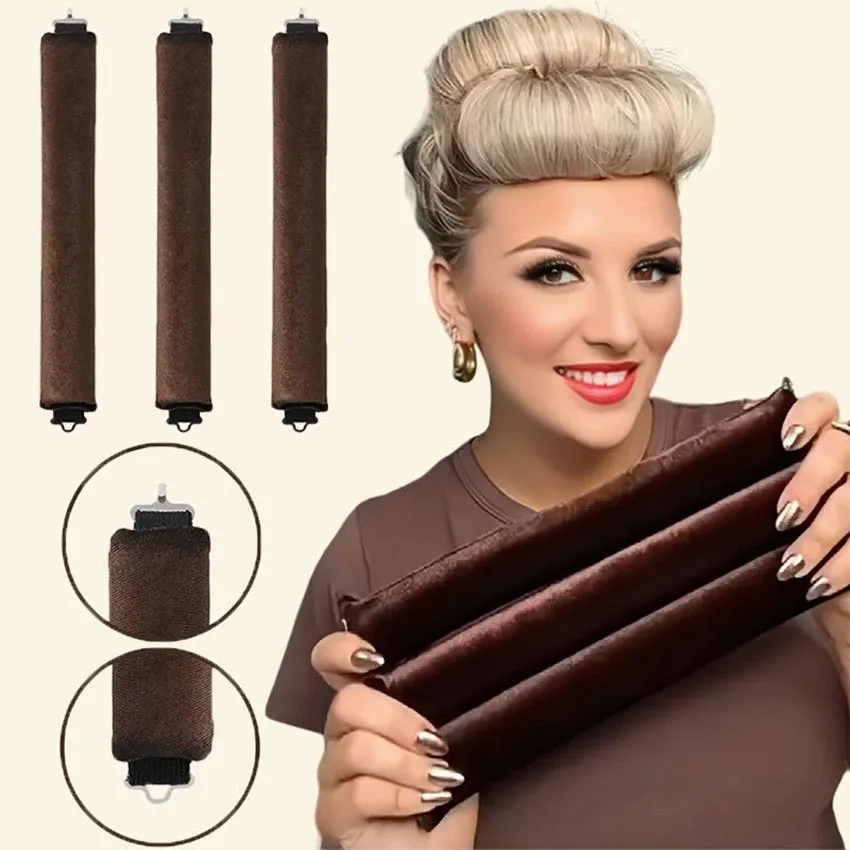 3PCS Heatless Curling Rod Headband/Hair Foam Rollers Lazy Curler