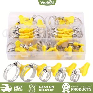 [VSC] 48pcs 8-29mm Butterfly Hose Clamps Key-Type Blower Hose Tube Clamp Adjustable