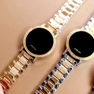 JAM TANGAN WANITA FOSSIL RANTAI STAINLES STEEL DIGITAL TOUCHSCREEN FREE BOX ORIGINAL
