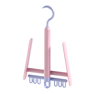 Vertical Rotating Shoe Rack With Adjustable Clip PP Materials Drying Organizers for Small Space Balcony Laundry