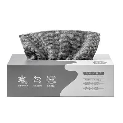 [SG STOCKS] Disposable 20pcs/Box Microfiber Wash Cloth Multi-Use Kitchen Cleaning Towels High Absorption Cloth Car Cleaning Cloth