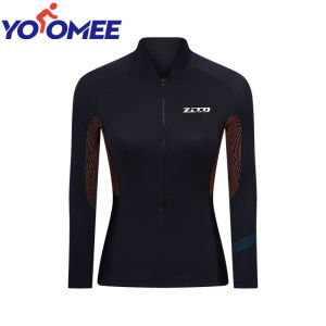 Yoomee 1.5MM Neoprene Wetsuit Men Women Diving Jacket Long Sleeve Snorkeling Coat Surfing Jacket Fishing Thermal Swimwear