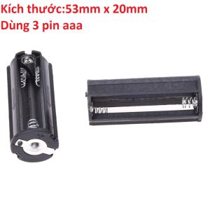 1 Khay socket 3 pin AAA 1.5V giành cho đèn pin G4W1 Chuôi đèn cổ vũ lighstick - Kích cỡ: 53mm x 20mm