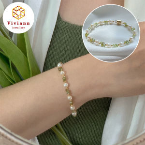 Viviann Original sterling silver Handmade Imported Pearl Zircon 14k Gold Bracelet Bracelets for Women Gold Color Birthday Jewelry Gift Pearl Bracelet 14K Gold Bracelet Sweet Elegant for Women