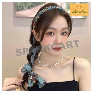 SPARKCART 1pcs Long Ribbon Headband fabric Headband Non-slip Easy to Use Wig Head Wrap Hair Bows Cute Headbands for Cute Women