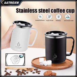 500ml 304 Stainless Steel Coffee Mug With Handle And Lid Cover: A Must-Have Double Vacuum Insulated Mug