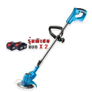 ส่งจากรุงเทพ24ชั่วโมง🔥เครื่องตัดหญ้าไร้สาย 499VF กำลังไฟสูง มีล้อ เครื่องตัดหญ้าไฟฟ้า มีแบตเตอรี่ 2 ก้อน เครื่องตัดหญ้ามือถือ พกพา ขนาดเล็ก ง่ายต่อการใช้ เครื่องตัดหญ้าแบตเตอรี่ ยต่อการใช้สำหรับกำจัดวัชพืชตัดไม้ทวงคืนพื้นที่รกร้าง