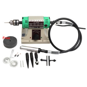PHYHOO 350W Double Head Flex Shaft Jewelry Polishing Machine 10000RPM Multifunctional Bench Grinder & Rotary Buffing Tool