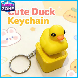 Duck Keychain Clicker Fidget Toy Sound Pendant Stress Relief Bag Charm Collectible