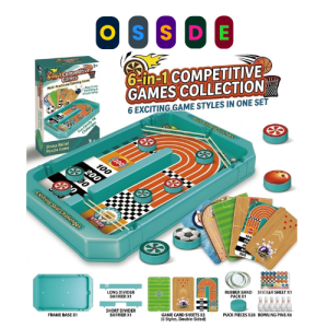 OSSDE 6-in-1 Tabletop Sports Game: Ultimate Family Fun Board Games