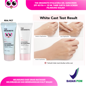 THE ORIGINOTE HYALUCERA GEL SUNSCREEN SPF 40 PA+++ 30 ML TABIR SURYA SUN SCREEN PELINDUNG WAJAH