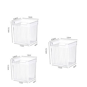 Transparent Multipurpose PET PlasticFridge Organizer Bin Refrigerator Side Door Storage Shelf Basket