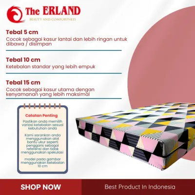 Kasur Busa The Erland Lipat 4 EON D23 Anti Kempes Garansi 15 Tahun