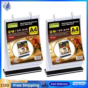 [Ueb Wholesale Center]2pcs Sign Holder Acrylic Menu Holders Desktop Double Display Holder for Picture Card Store Office Menu Retail Show