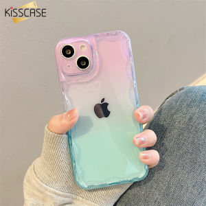 Kisscase vỏ điện thoại thạch chuyển màu phong cách Ins cho iphone15 14pro Max Plus 13 12 11 vỏ expoxy mềm chống sốc bảo vệ tròng kính trong suốt