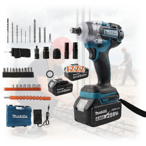 Makita 198V Impact Wrench – Brushless Heavy Duty Dual Battery Complete Accessories