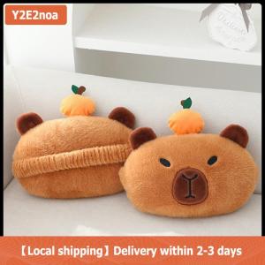 【Local shipping】 Car Headrest Neck Pillow Capybara Plush Shoulder Protection Cute Tissue Box Kawaii Car Decoration Of Car Supplies Plushie Gift