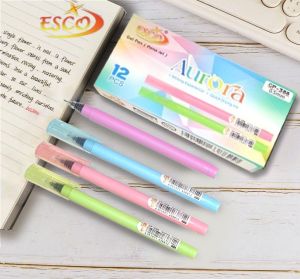 Pulpen Gel Aurora Smooth 05mm / Pulpen Gel 1 Lusin - Hitam ES388