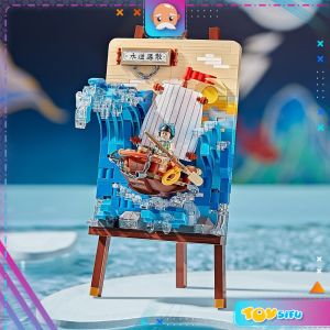 LOZ IDEAS Mini Block 3D Painting Merry Christmas Tree Santa Claus Gift Decoration Building Block Brick Toy Boy Girl 积木画