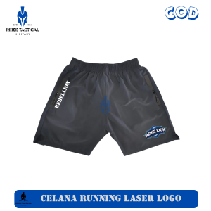 Celana Lari Pendek Anti Air dengan Saku Risleting & Saku Belakang Model Laser Stylish + Logo REBELLION ESPORT MOBILE LEGEND : Bang-Bang MLBB