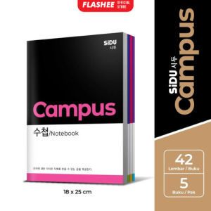 Flashee Buku Tulis Sidu Campus 42 Lembar Book Sidu Campus Campus Korea 1 Pack Isi 5 Buku
