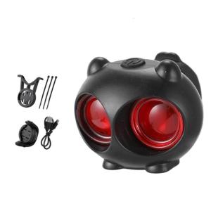 จักรยานอัจฉริยะจักรยานสัมผัสไฟท้ายจักรยานไฟแอลอีดีด้านหลังไฟฉายเตือนจักรยานกันน้ำได้ Lampu Belakang ทนทาน