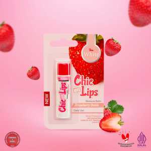 Viva White Moisture Balm Chic On Lips - Strawberry Inside (Daily Use)